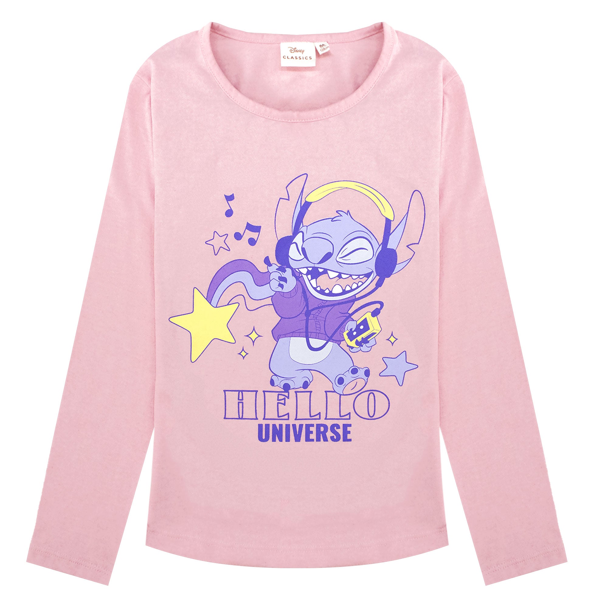 Maglietta Disney Lilo e Stitch per bambina maglia maniche lunghe in cotone 6887