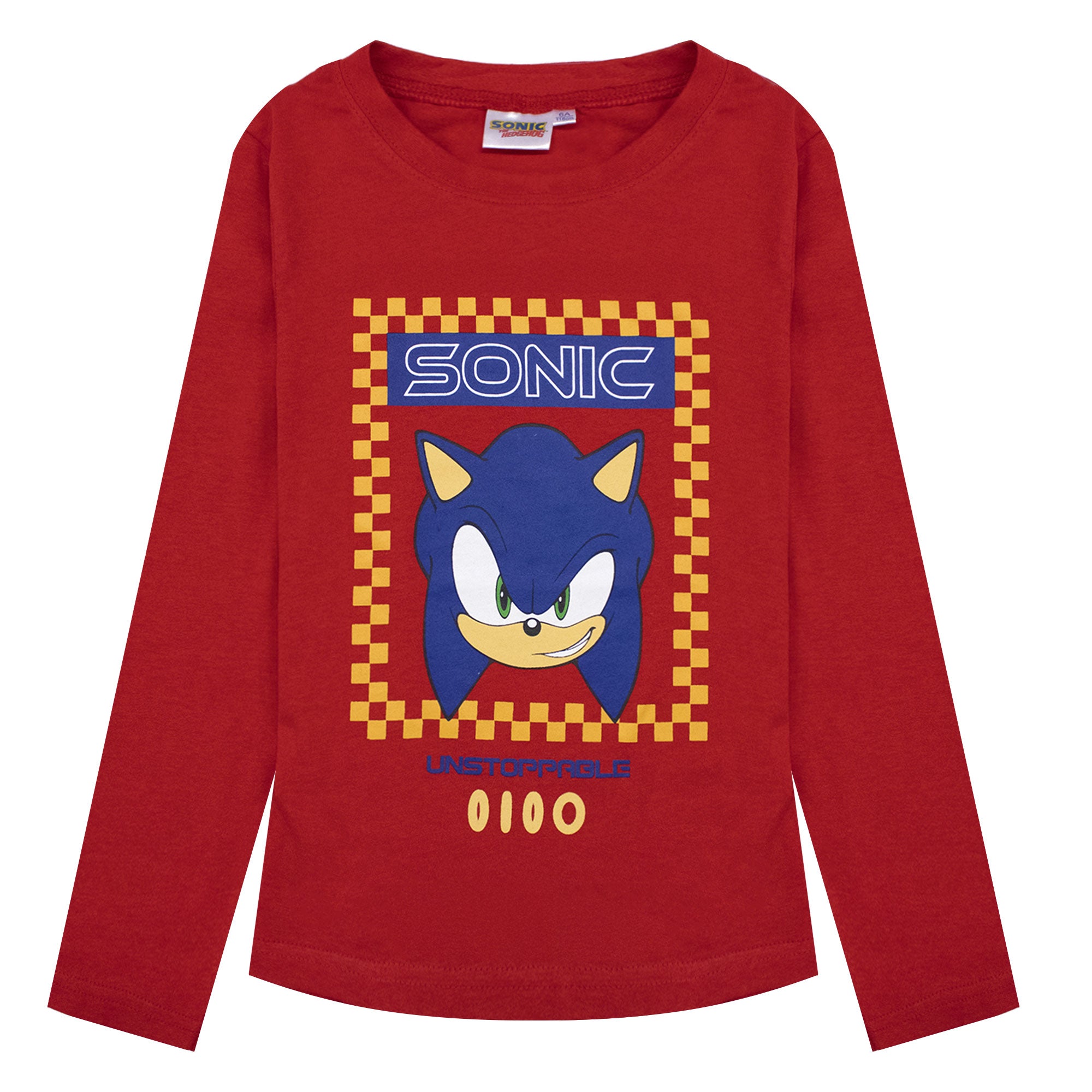 Maglietta Sega Sonic The Hedgehog bambino maglia maniche lunghe in cotone 6888