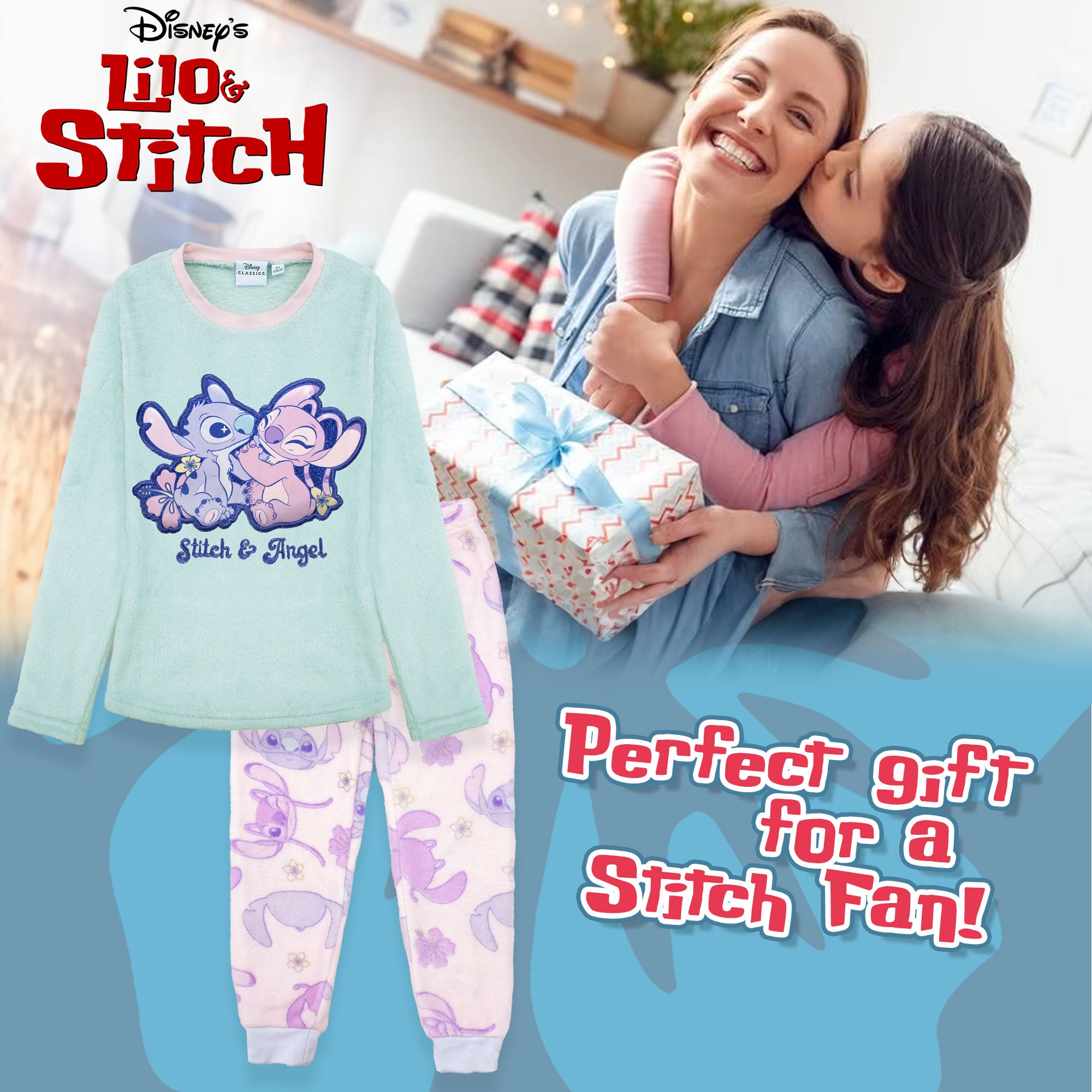 Pigiama Disney Lilo e Stitch in pile invernale per bambina 6889