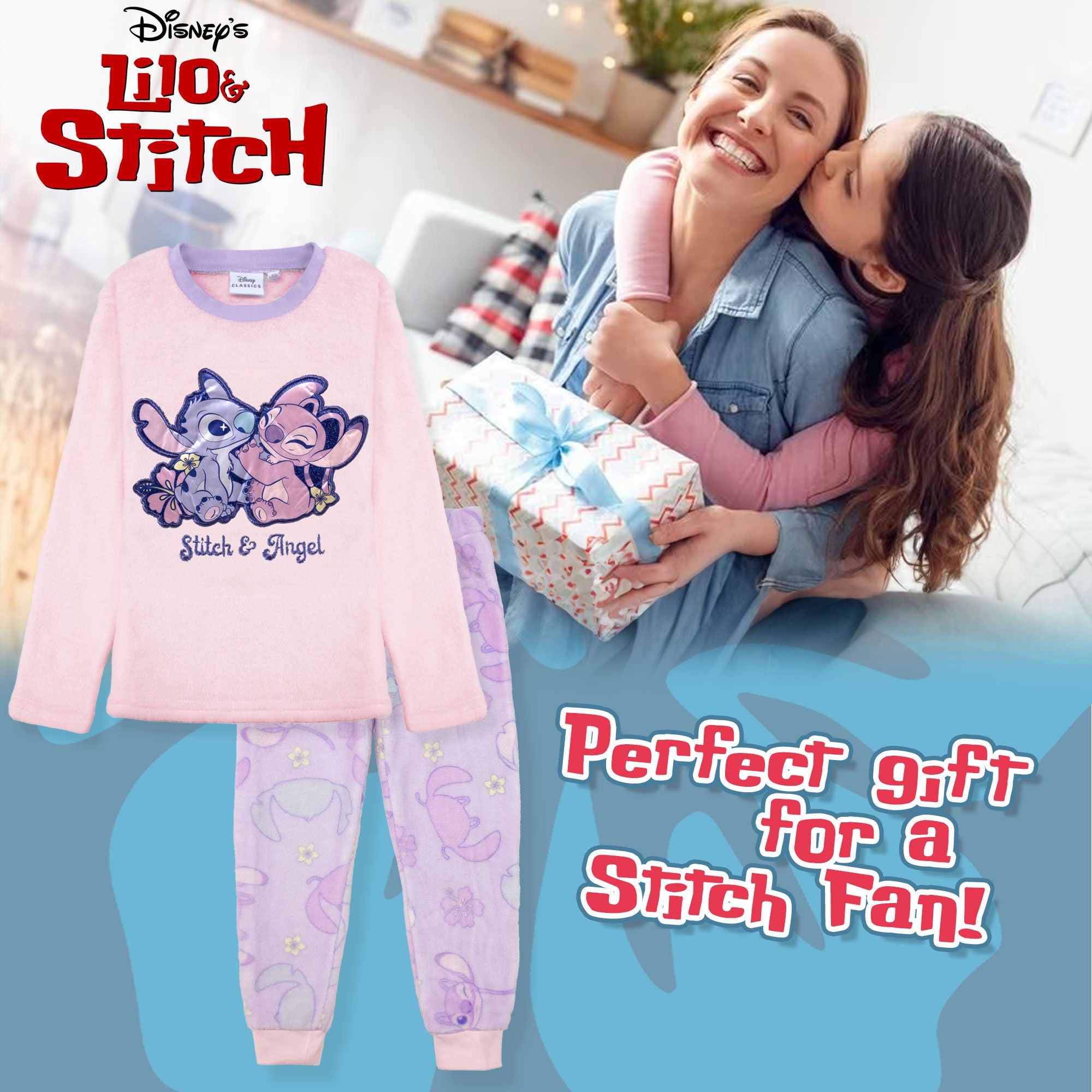 Pigiama Disney Lilo e Stitch in pile invernale per bambina 6889