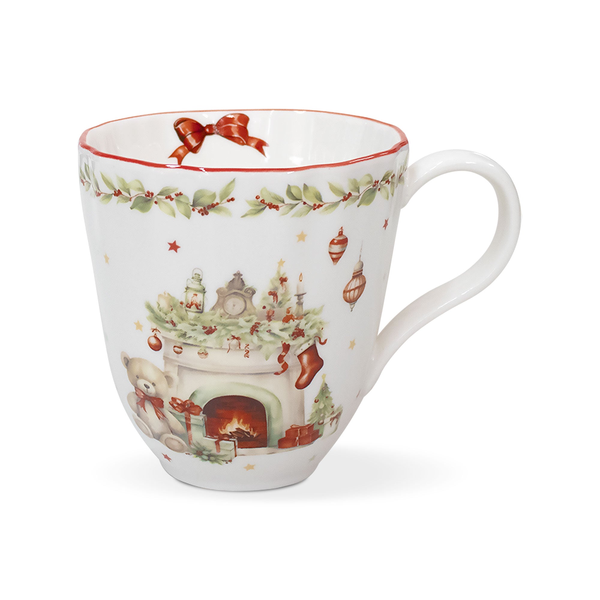 Tazza natalizia vintage Mug in porcellana Albero Natale Schiaccianoci 6938