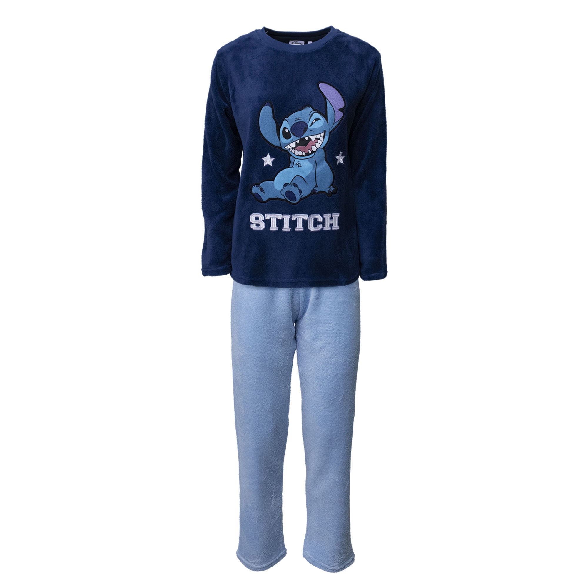 Pigiama Disney Lilo e Stitch donna ragazza lungo invernale in pile 6953