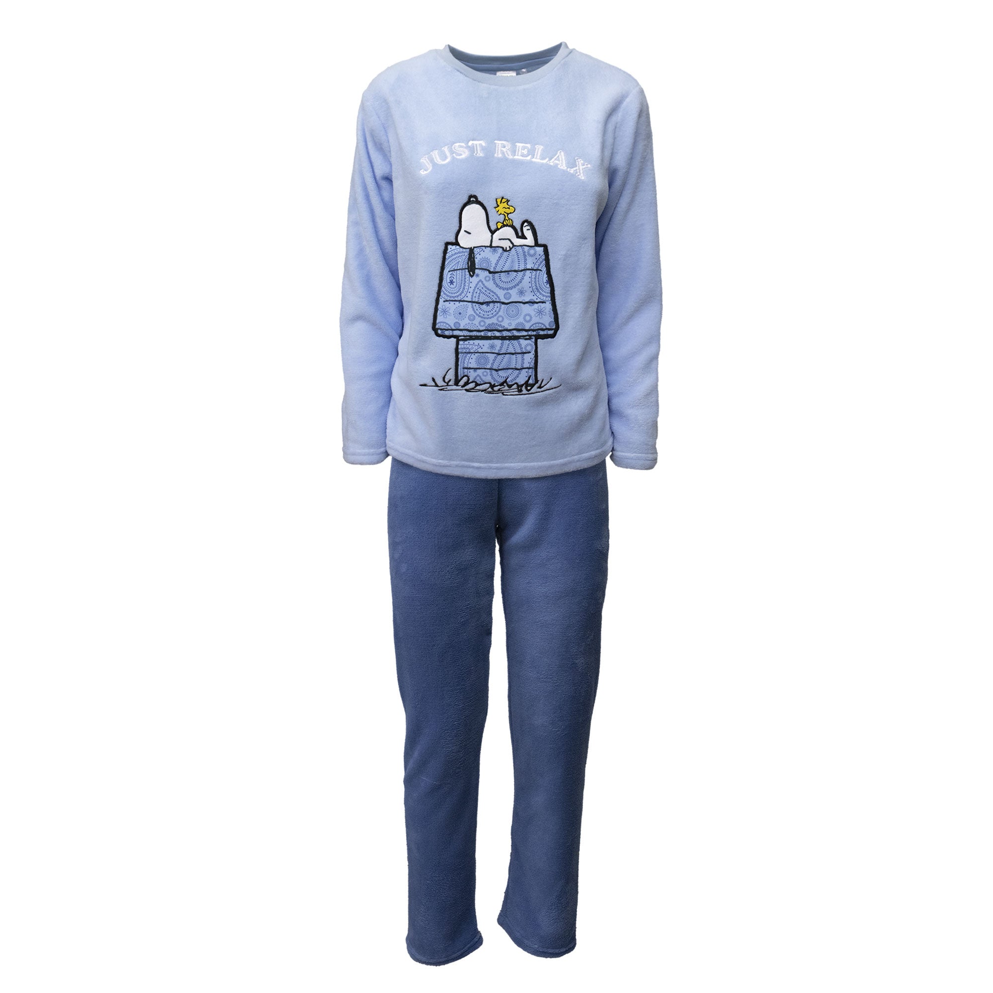 Pigiama Snoopy donna ragazza lungo invernale in pile 6954