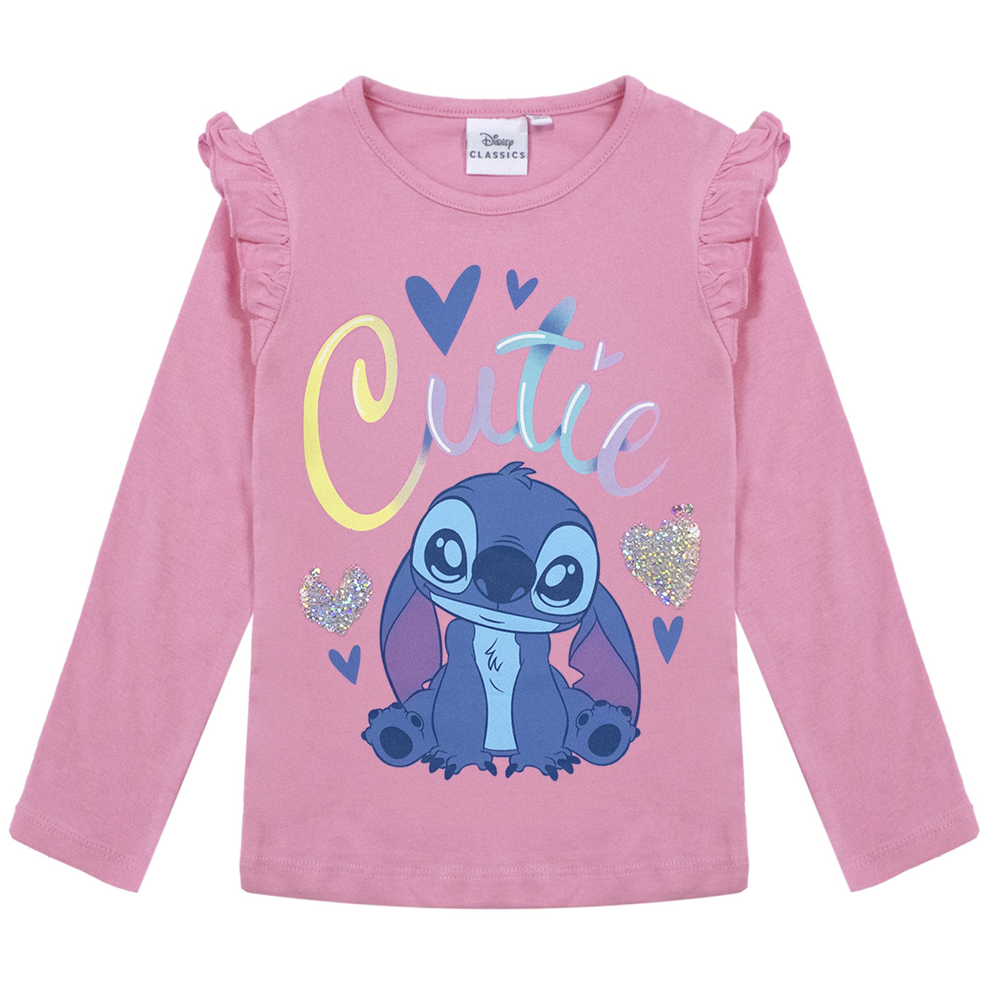 Disney Lilo and Stitch T-Shirt for Girls Long Sleeve Cotton Shirt 6962