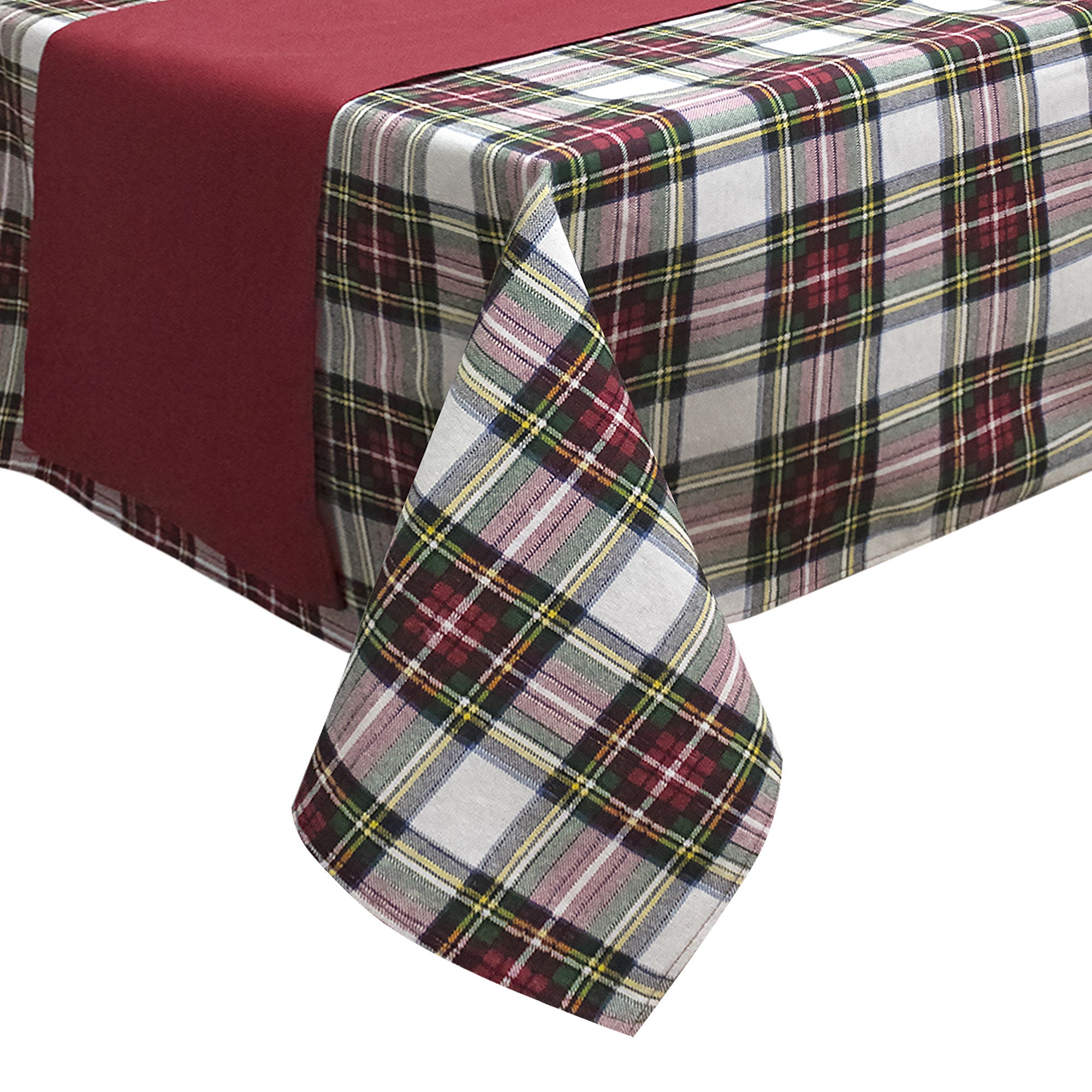 Tovaglia Natalizia Tartan loneta con runner Natale varie misure 6969