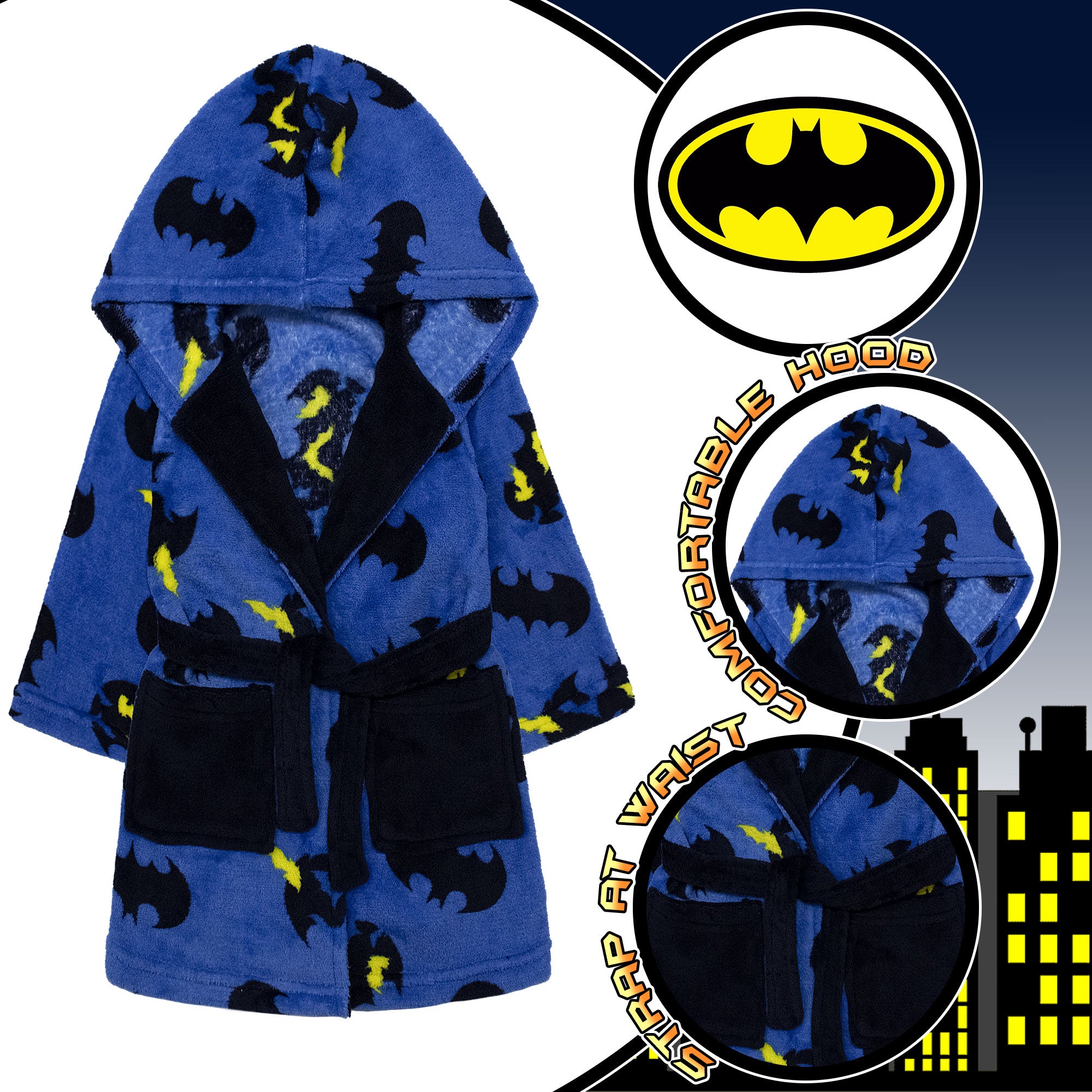 Vestaglia Batman DC Comics in pile invernale per bambino 6992