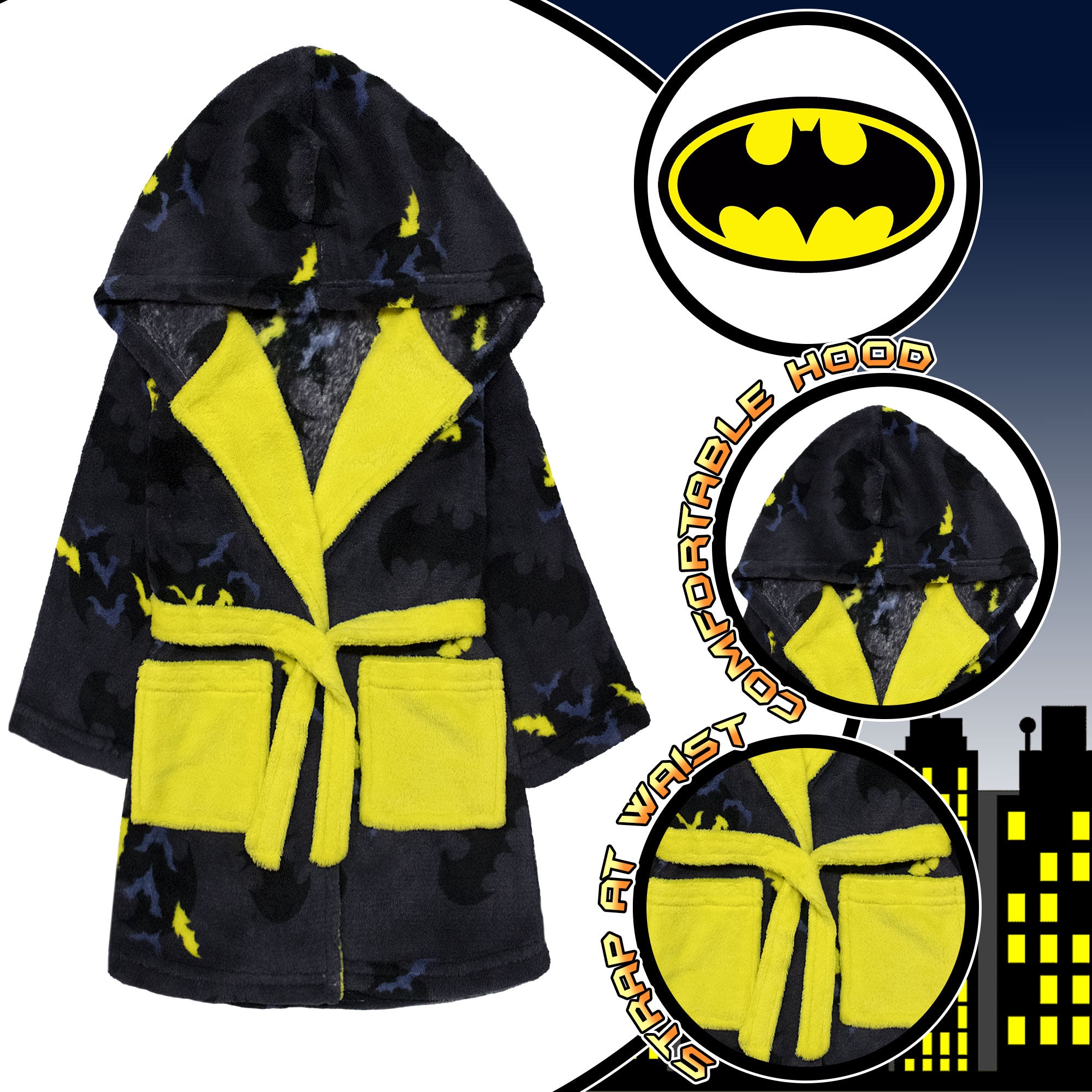 Vestaglia Batman DC Comics in pile invernale per bambino 6992