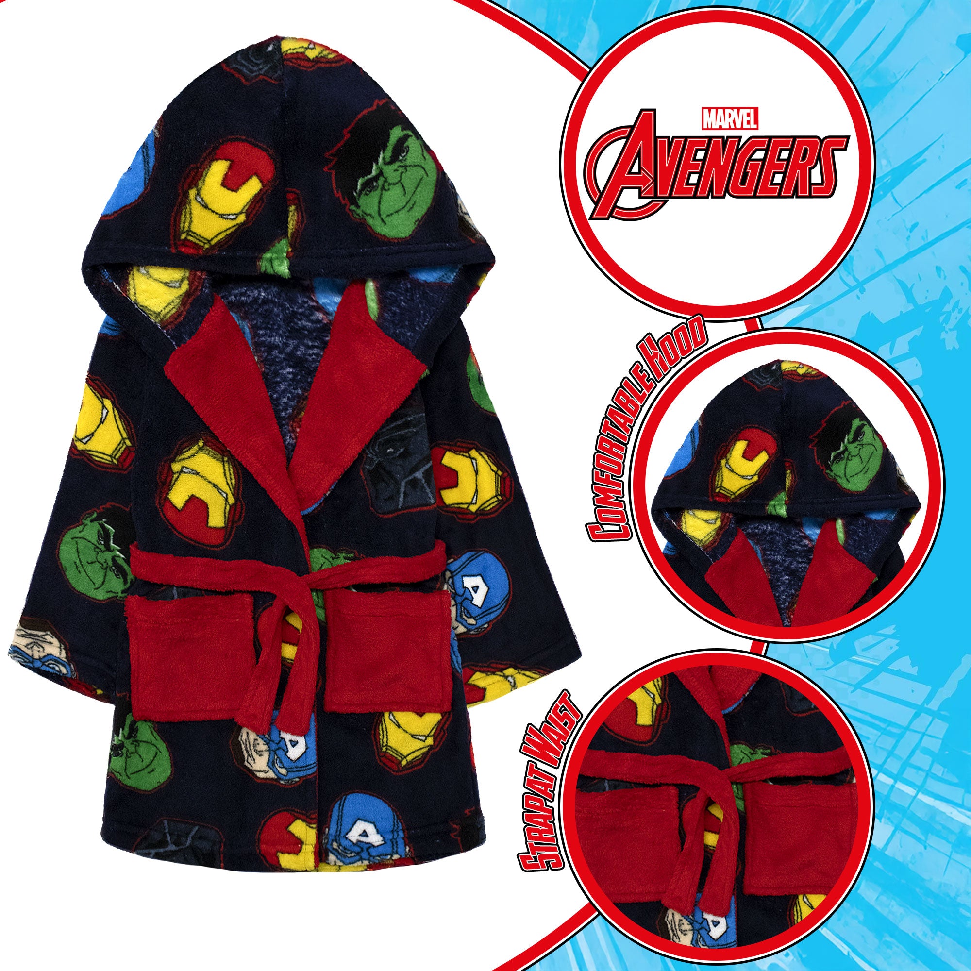 Vestaglia Marvel Avengers in pile invernale per bambino 6993