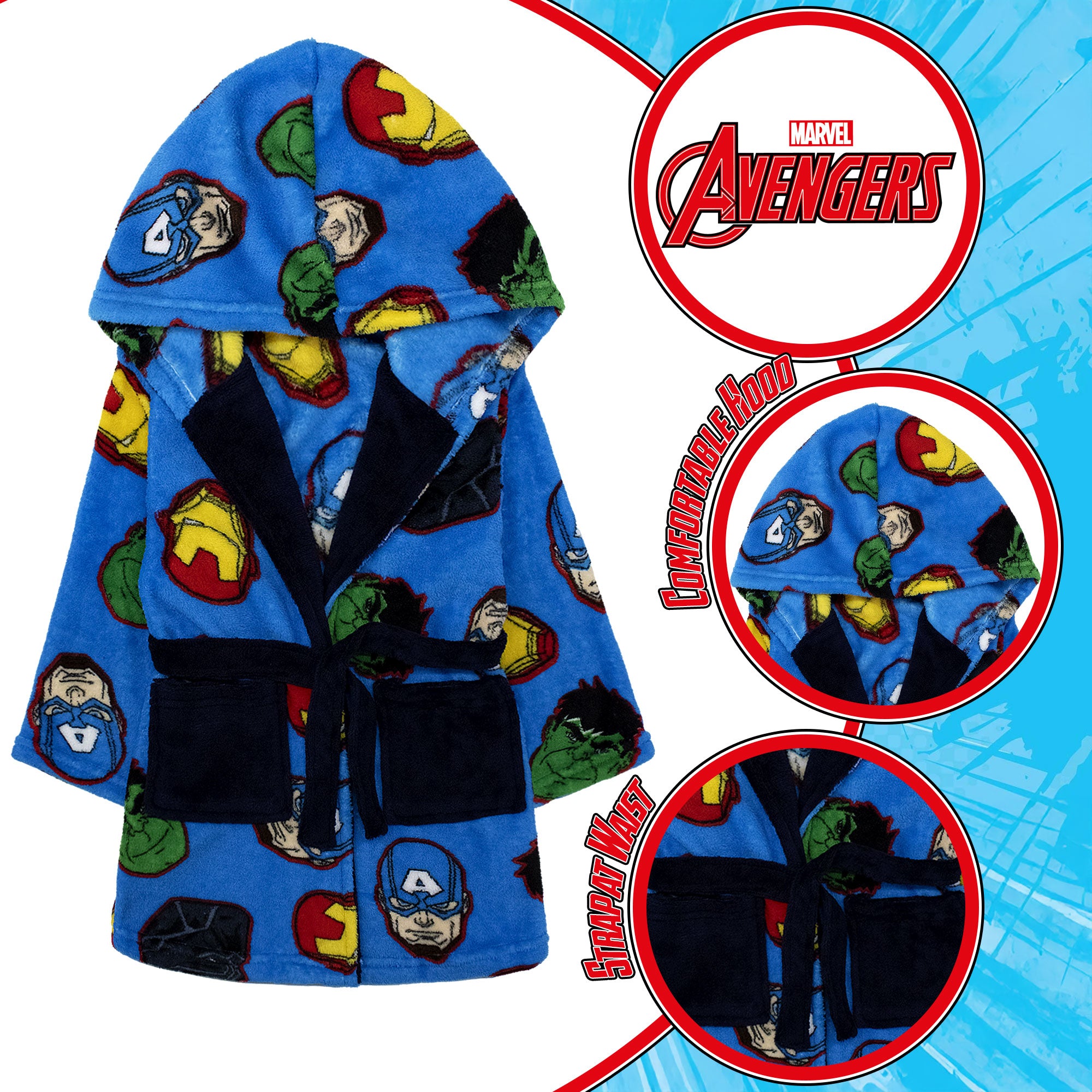 Vestaglia Marvel Avengers in pile invernale per bambino 6993