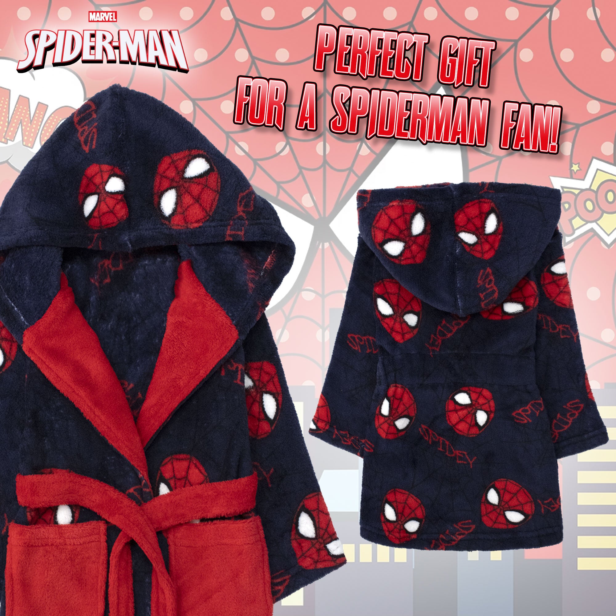 Vestaglia Marvel Spiderman in pile invernale per bambino 6994