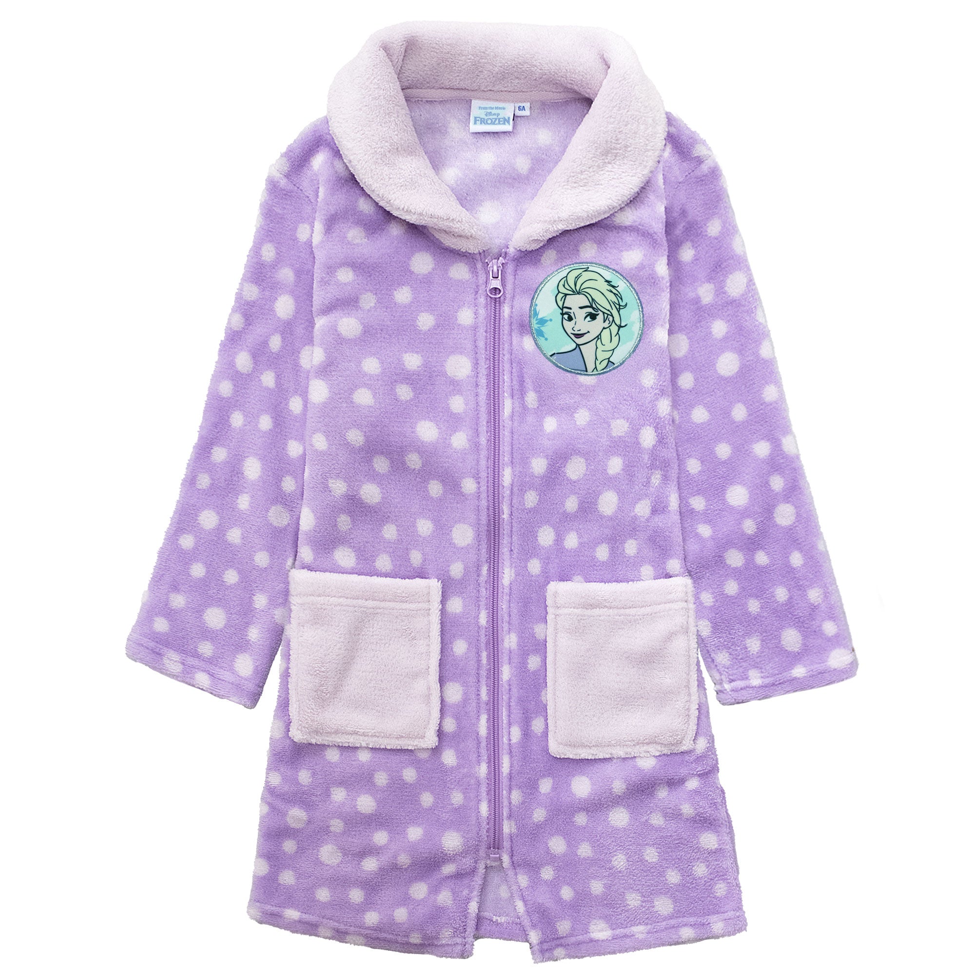 Vestaglia Disney Frozen Elsa in pile invernale per bambina pois 6995