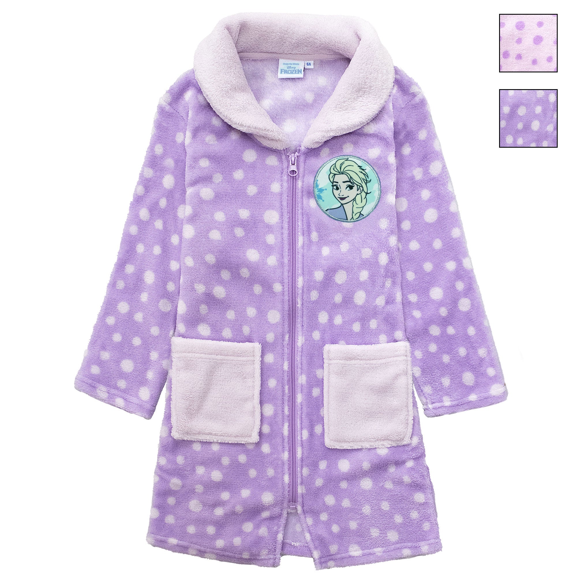 Vestaglia Disney Frozen Elsa in pile invernale per bambina pois 6995