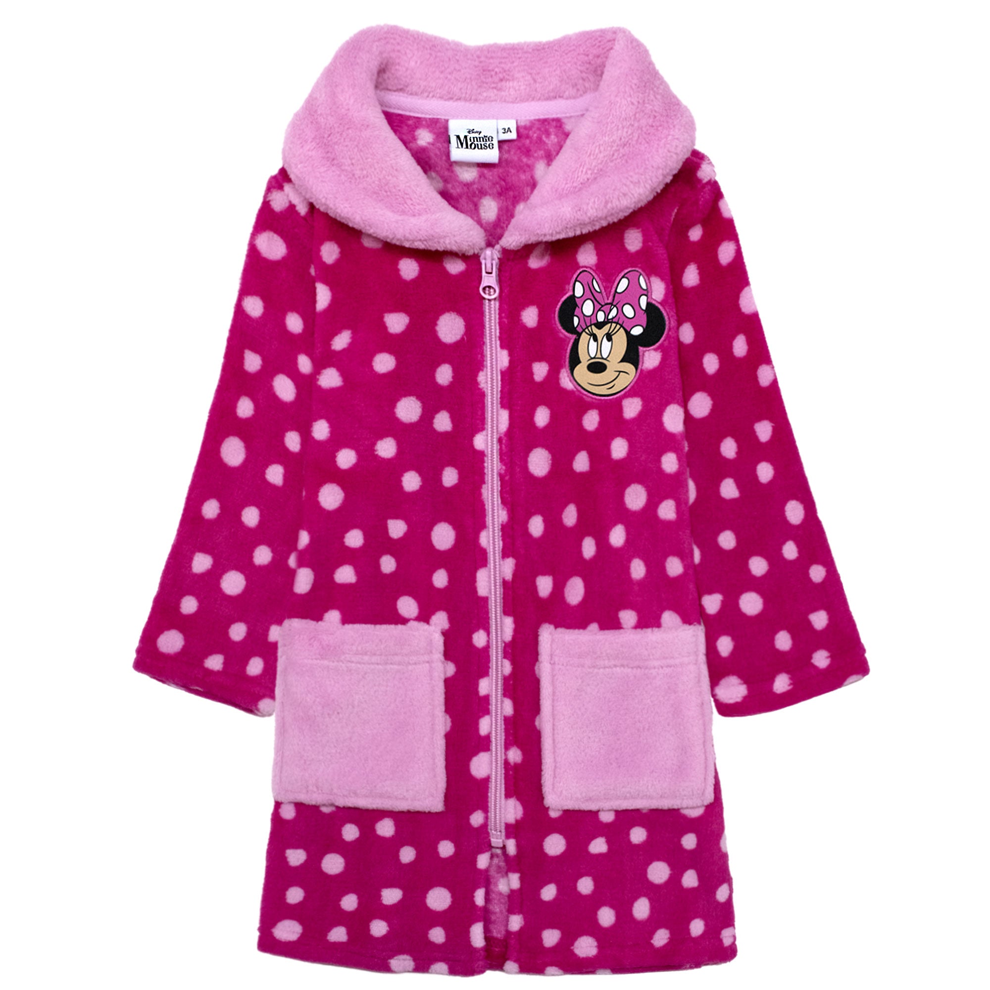 Vestaglia Disney Minnie Mouse in pile invernale per bambina pois 6996