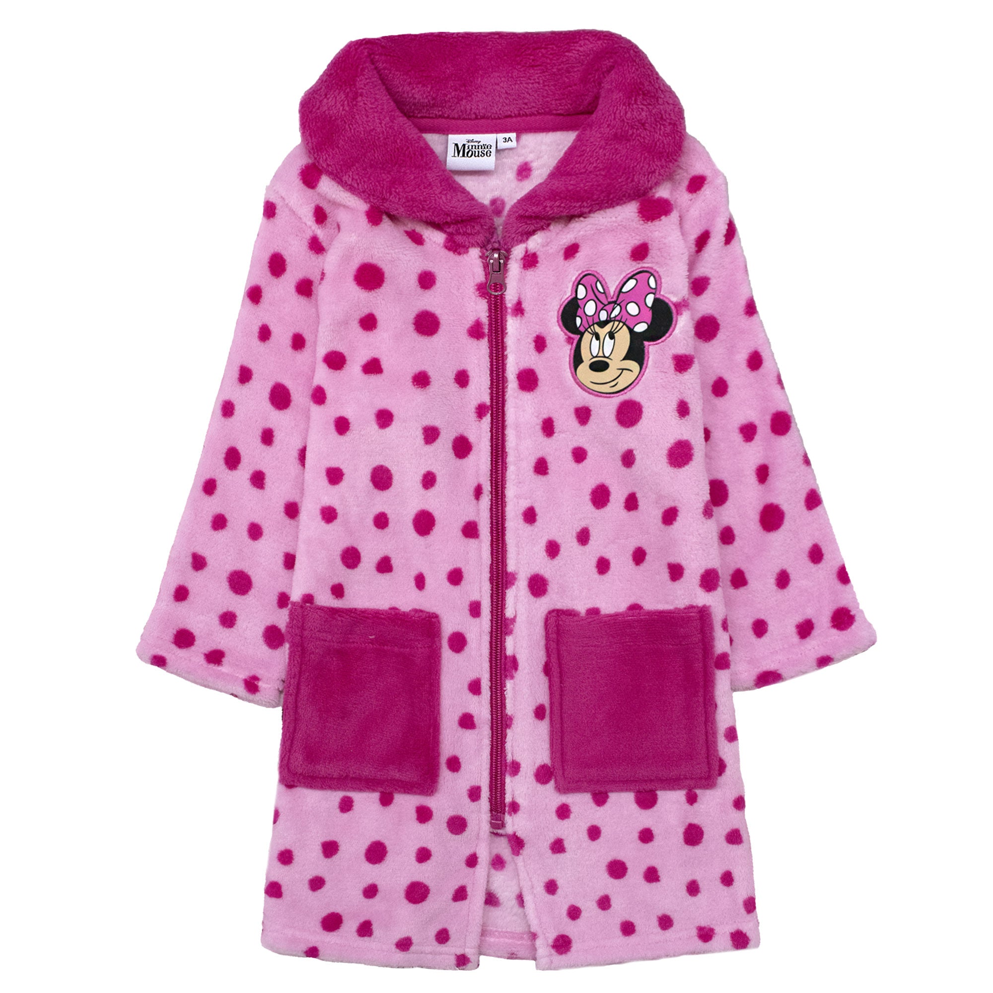 Vestaglia Disney Minnie Mouse in pile invernale per bambina pois 6996