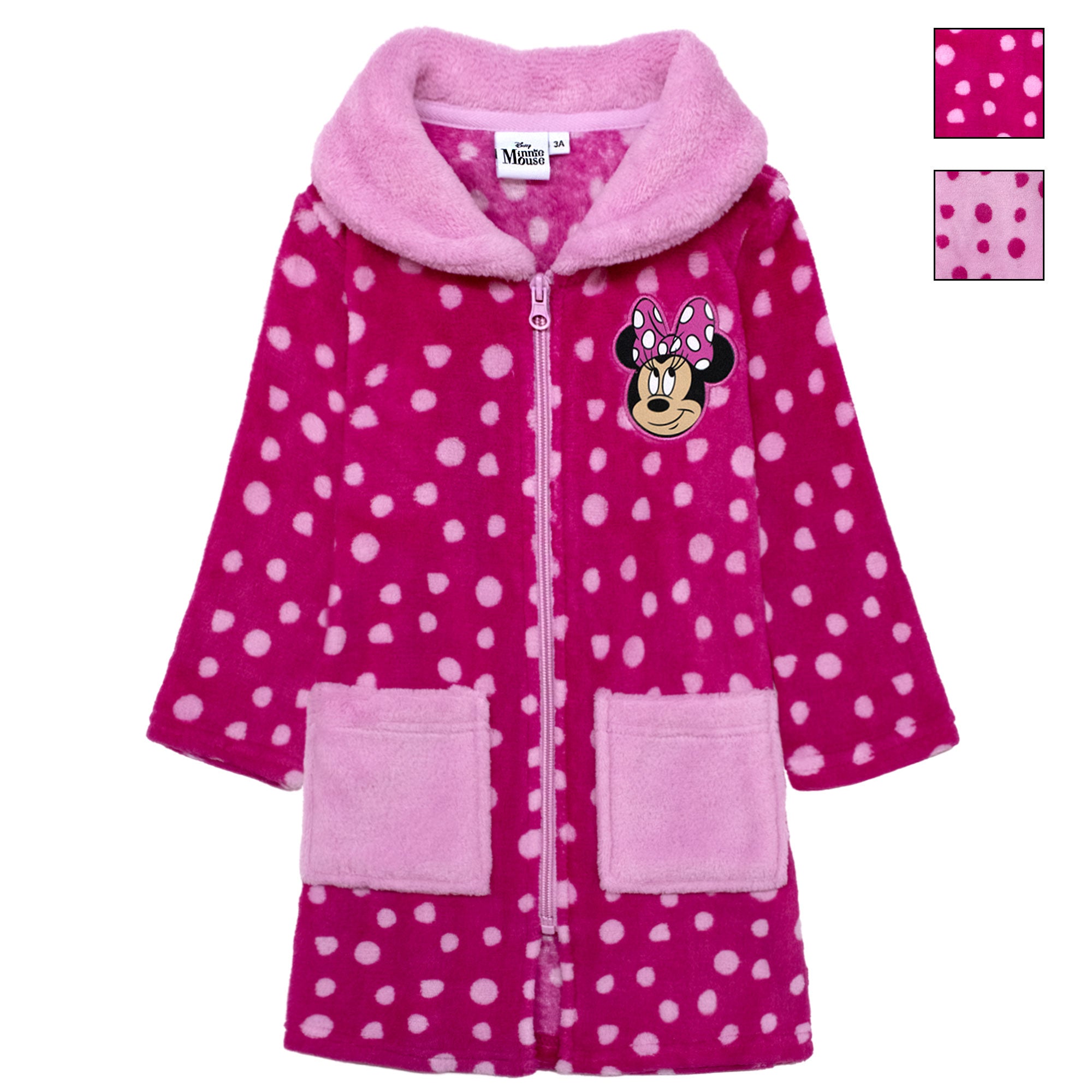 Vestaglia Disney Minnie Mouse in pile invernale per bambina pois 6996