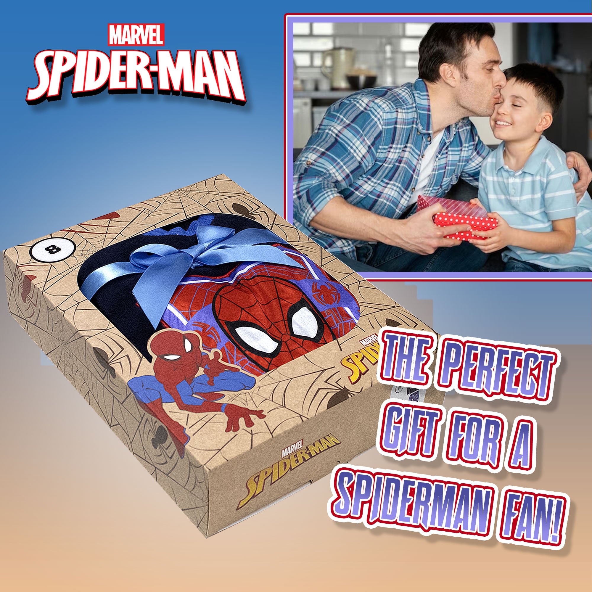 Pigiama Spiderman per bambino in pile con calzini antiscivolo bimbo 6997