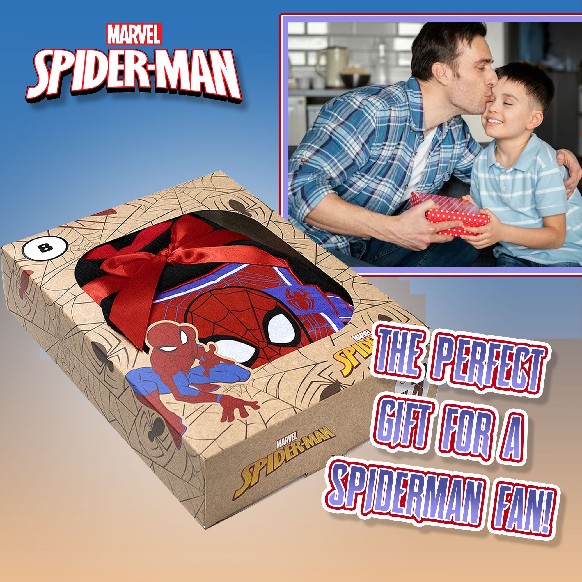 Pigiama Spiderman per bambino in pile con calzini antiscivolo bimbo 6997