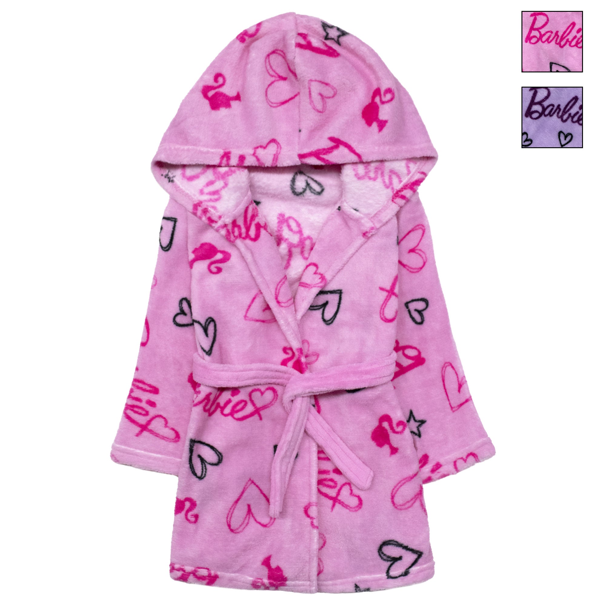 Vestaglia Barbie in pile invernale per bambina 7002