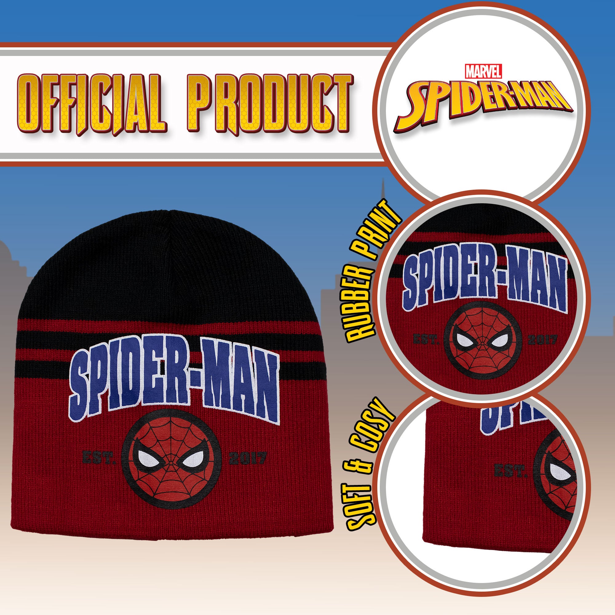 Cappello Marvel Spiderman per bambino cappellino invernale Supereroi 7010