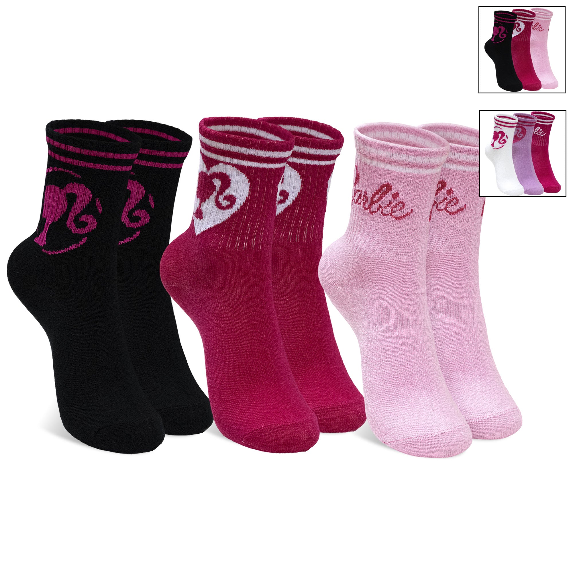 Calzini per bambina Barbie set 3 paia di calze caldo cotone 7021