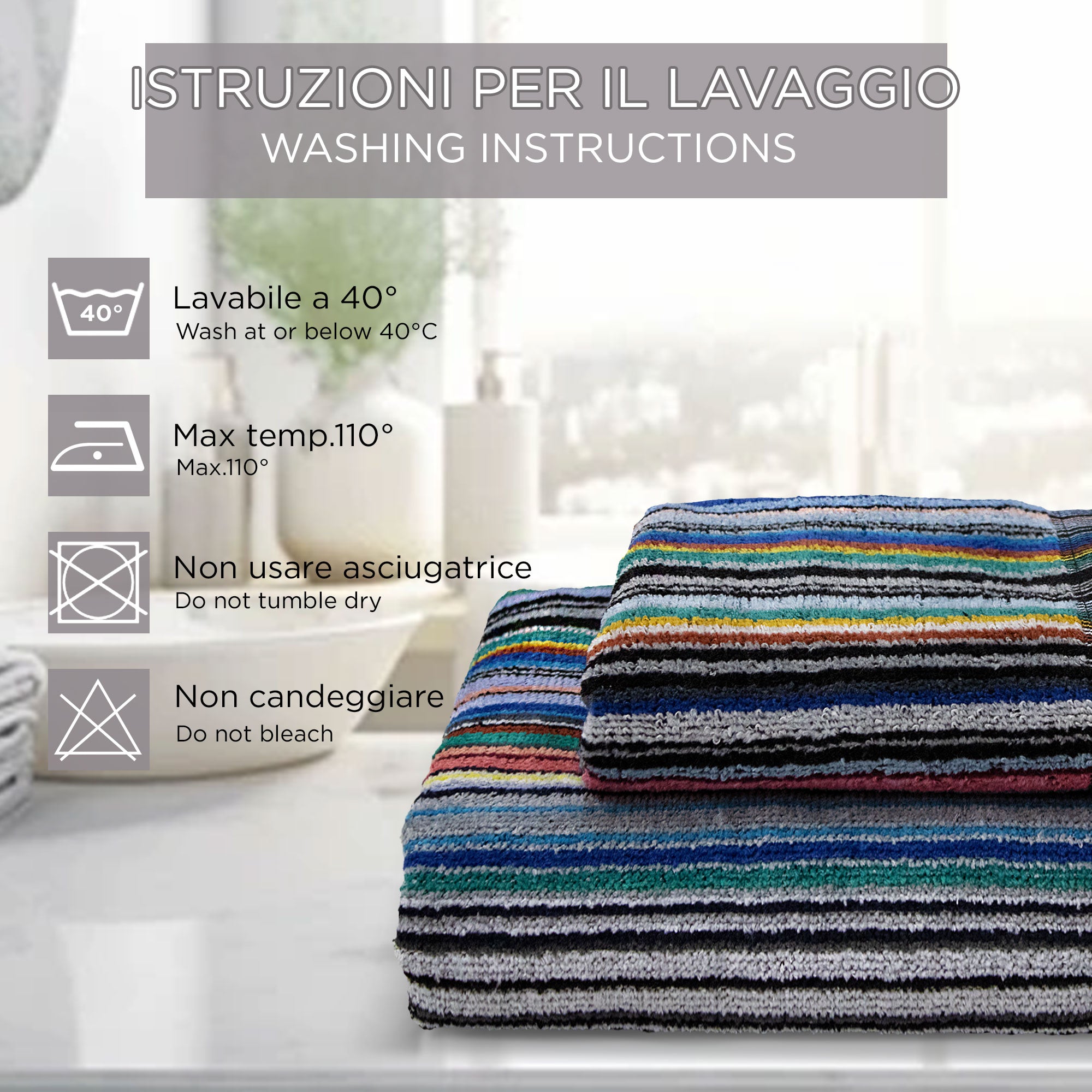 Asciugamani bagno Set 1+1 in spugna cinigliata e velluto Viso e Ospite 7033