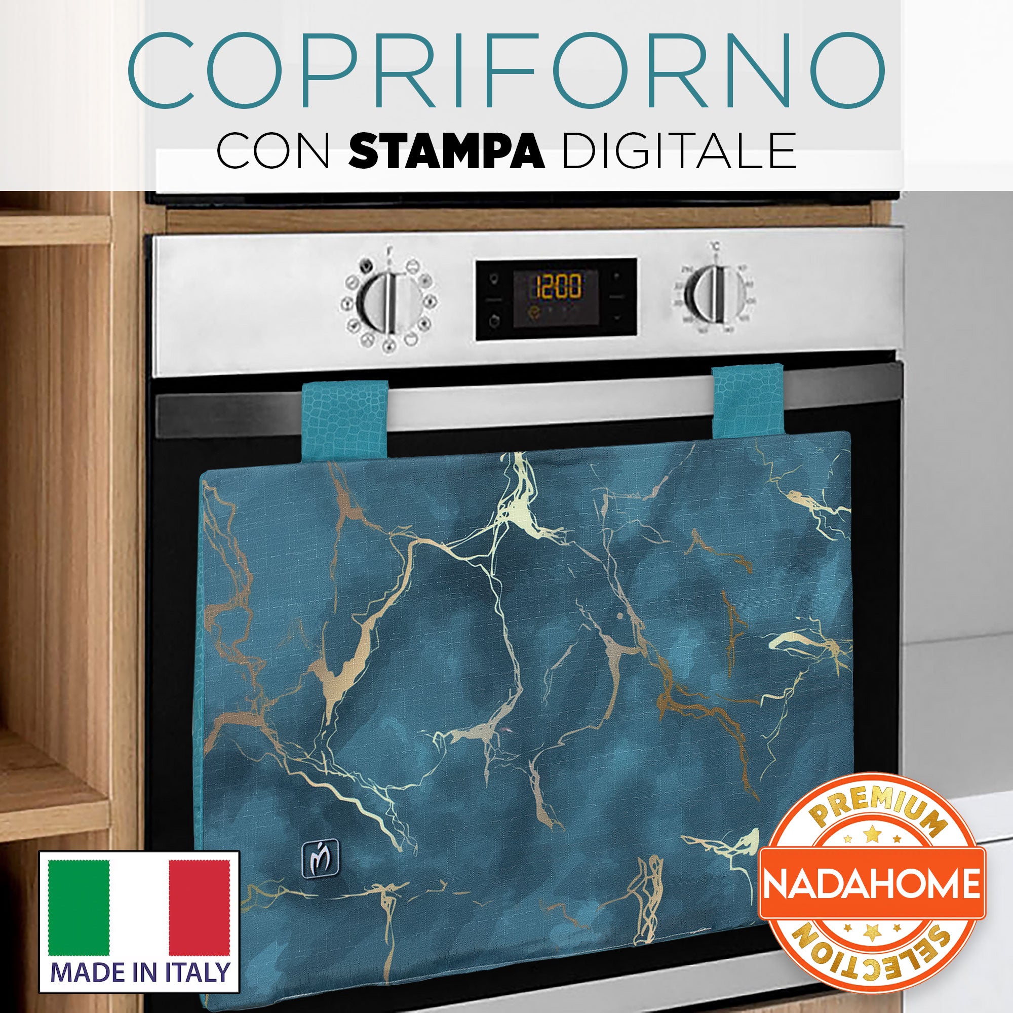 Copriforno cucina imbottito effetto marmo stampa digitale marmorizzato 7043