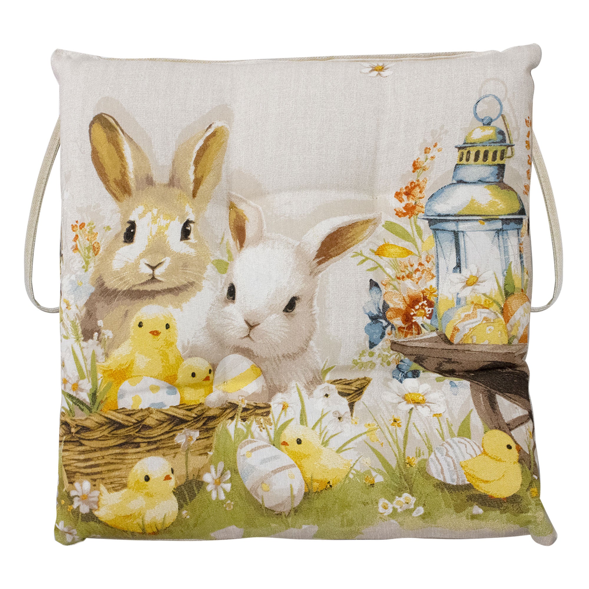 Cuscini per sedia coprisedia pasquali 4 punti 6pz 40x40cm Rabbit Pasqua 7067